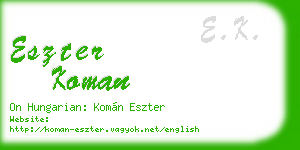 eszter koman business card