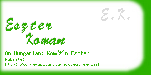 eszter koman business card